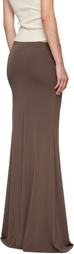 AMIRI Brown Logo Chain Maxi Skirt