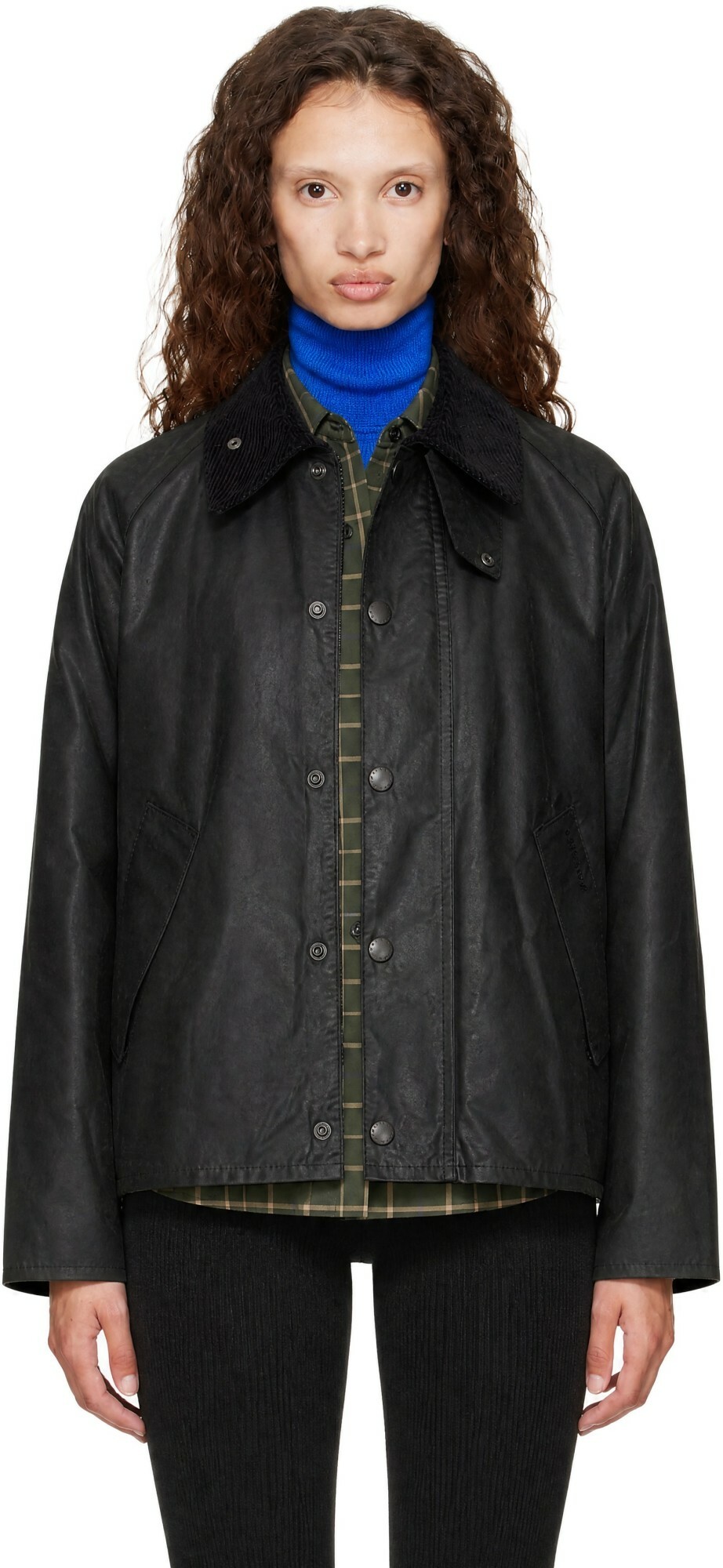 Barbour Black Transport Waxed Jacket