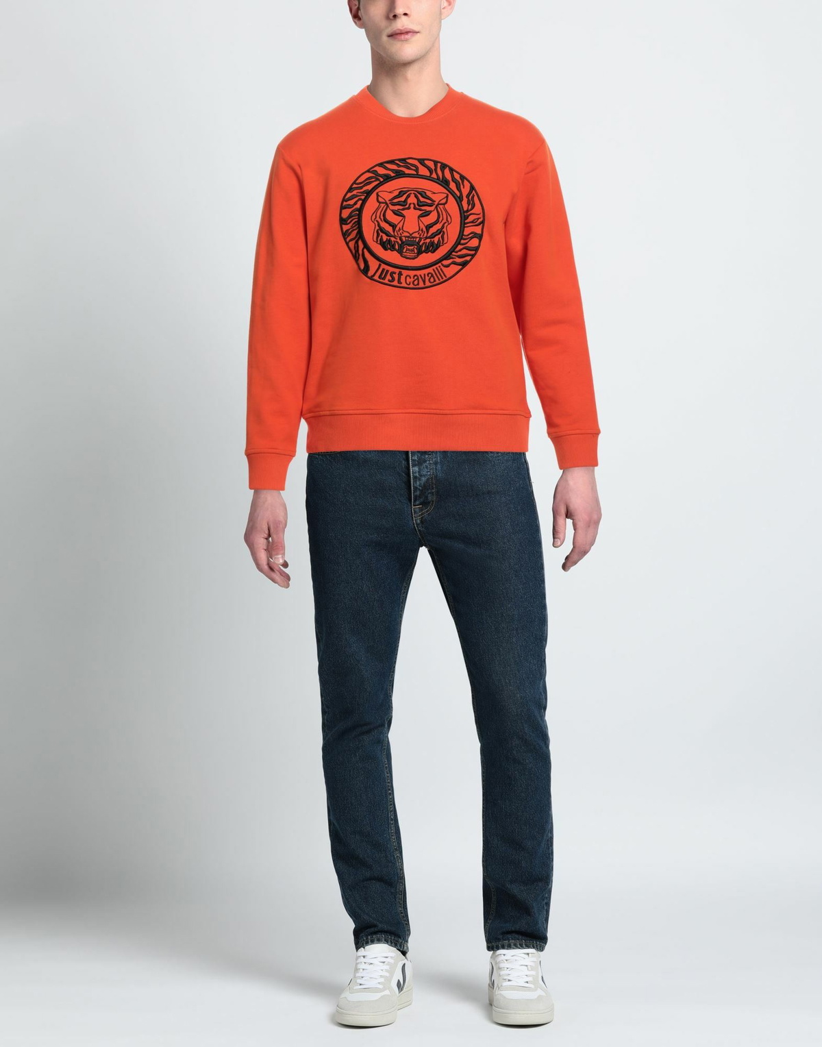 Just Cavalli Mens Sweatshirt in Orange