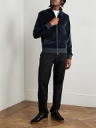 Orlebar Brown - Cassian Cotton-Blend Velour Track Jacket - Blue