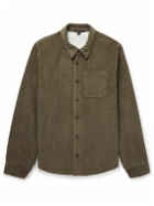 James Perse - Faux Shearling-Lined Cotton-Blend Corduroy Overshirt - Brown