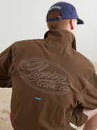 Cherry Los Angeles - Logo-Embroidered Paint-Splattered Shell Jacket - Brown