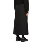 Fumito Ganryu Black Wool Ultra Wide Trousers