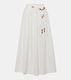 Faithfull x Monikh Oliveria silk and cotton maxi skirt