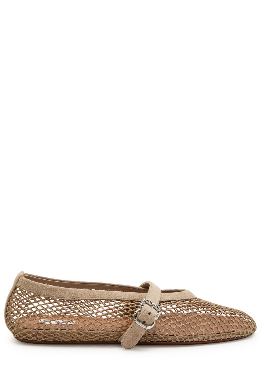 Alaïa Leather-trimmed mesh pumps ALAÏA