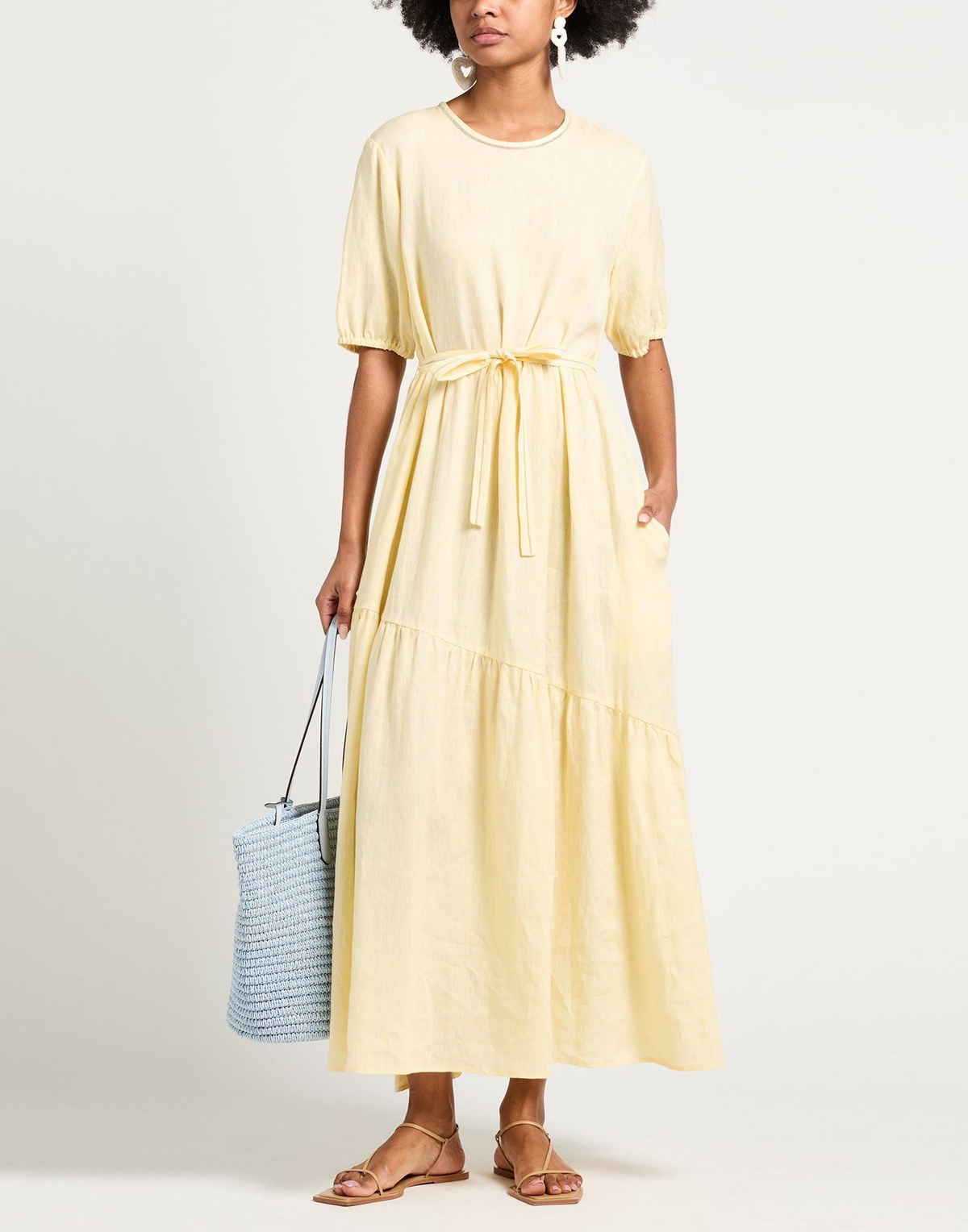 Peserico Womens Maxi dress in Yellow