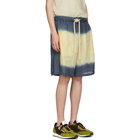 Loewe Navy and Yellow Tie Dye Shorts