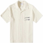 NN07 Men's Julio Boucle Vacation Shirt in Ecru