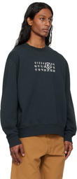 MM6 Maison Margiela Black Numeric Sweatshirt