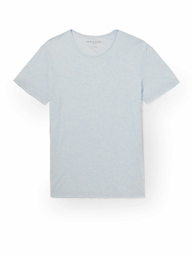 Photo: Derek Rose - Combed Cotton-Jersey T-Shirt - Blue
