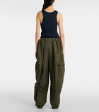 Loewe Anagram ribbed-knit silk jersey tank top