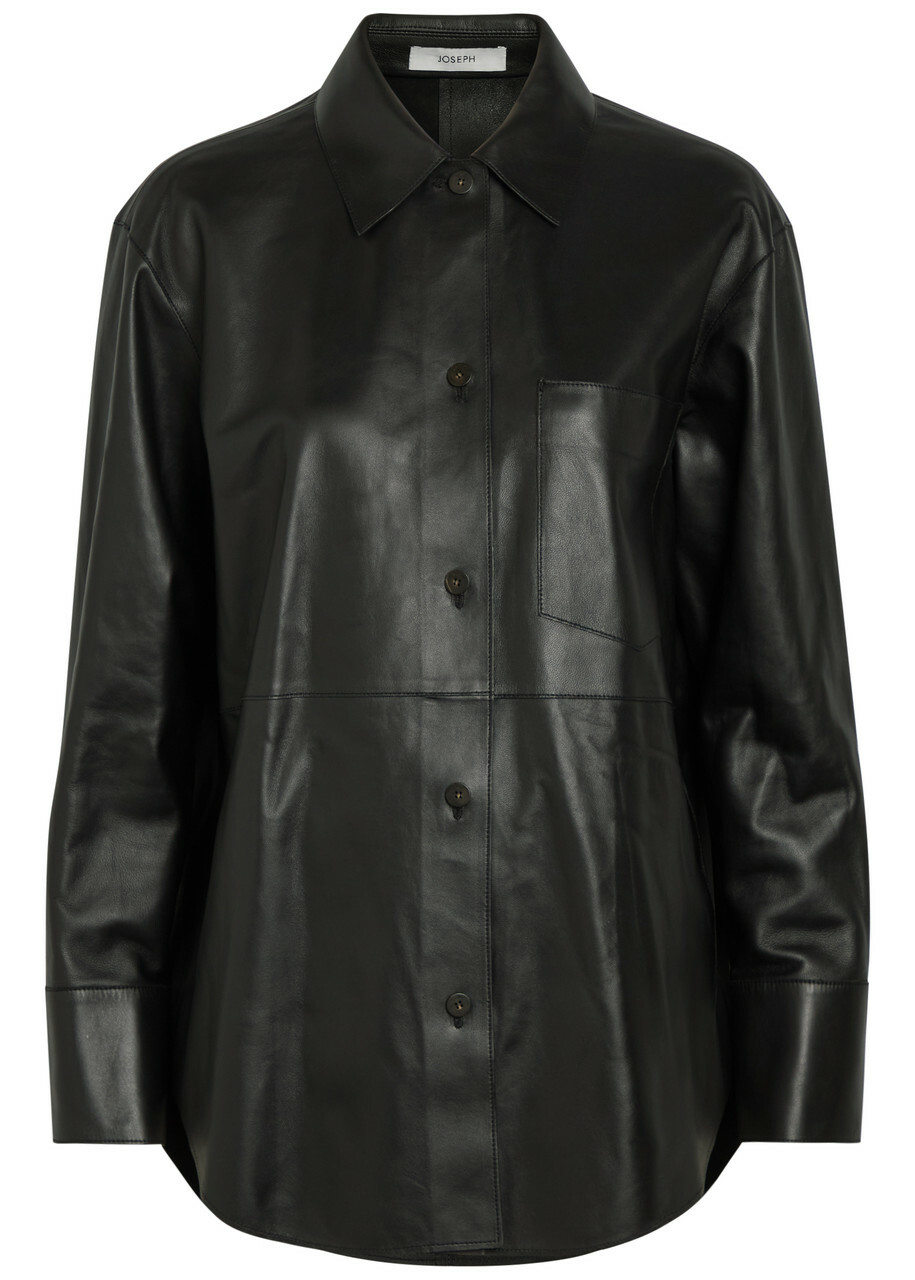 Joseph Penna Leather Jacket Black