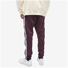 Adidas Men's Superstar Track Pant in Shadow Maroon/White