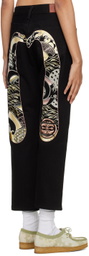 Evisu Black Daicock Jeans
