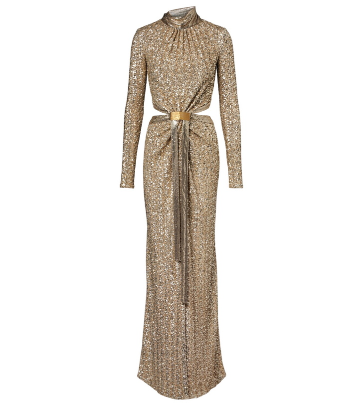 Rabanne Gold Metallic Sleeveless Dress Paco Rabanne