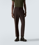 Versace Cropped wool and mohair straight pants