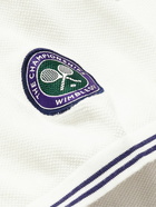 Polo Ralph Lauren - Wimbledon Logo-Embroidered Appliquéd Cotton-Piqué Polo Shirt - White