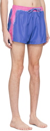 Moschino Blue Printed Swim Shorts