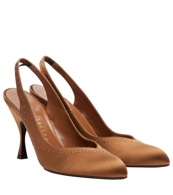 Photo: Herbert Levine Star Dust 85 embellished satin slingback pumps
