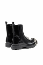 Diesel D-Hammer-Leather Chelsea boots with Oval D toe caps - Boots Mens in Black