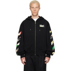 Off-White Black Industrial Arrow Regular Zip Hoodie