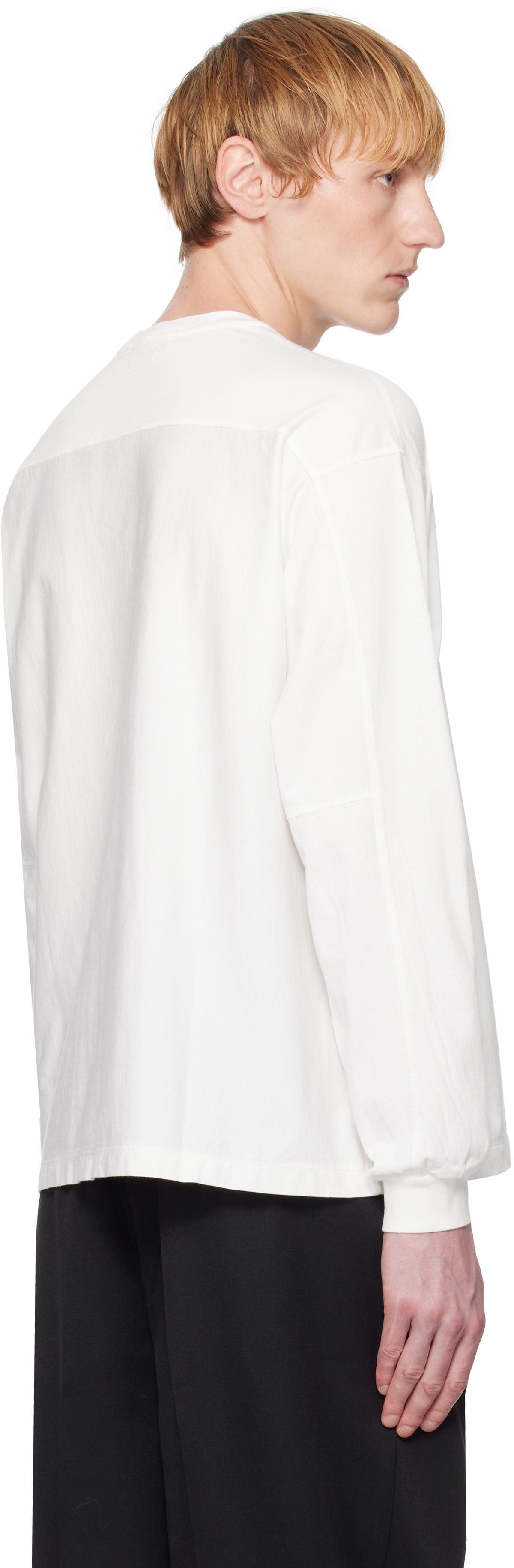 YOKE White Recycled Suvin Cotton Jersey T-shirt