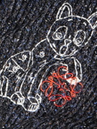 LOEWE - Fringed Embroidered Knitted Scarf