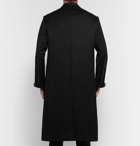 Givenchy - Leather-Trimmed Double-Breasted Wool-Blend Coat - Men - Black