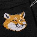 Maison Kitsuné Men's Fox Head Sock in Black