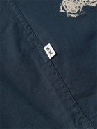 Wood Wood - Brandon Camp-Collar Printed Organic Cotton-Poplin Shirt - Blue
