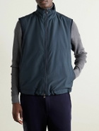 SEASE - Explorer Reversible Padded Virgin Wool-Blend Jersey and Micro-Ripstop Gilet - Blue
