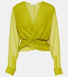 Christopher Esber Springs silk georgette blouse