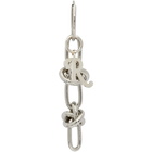 Raf Simons Silver Double Knot Single Earring