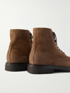 Brunello Cucinelli - Suede Lace-Up Boots - Brown