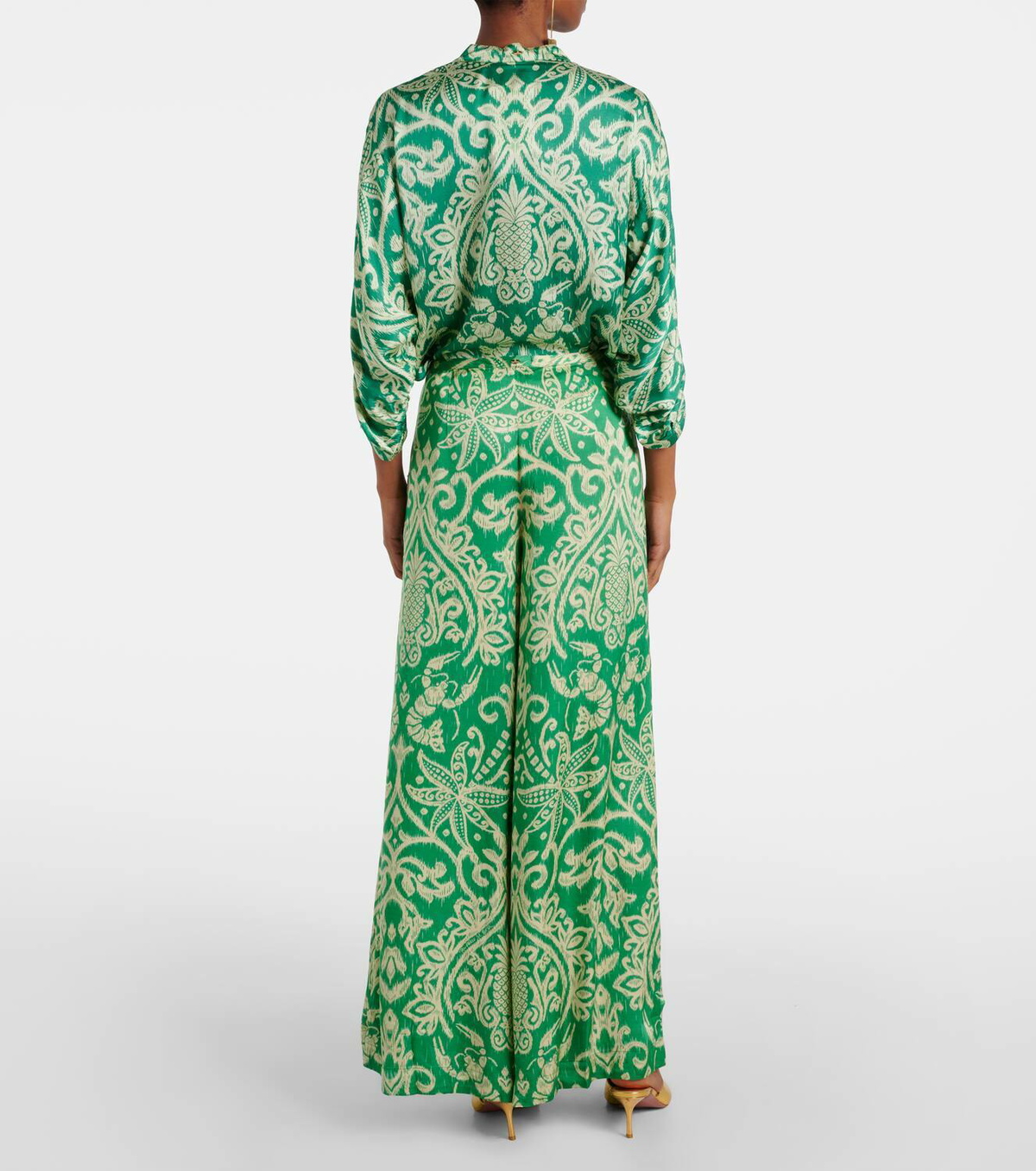 Poupette St Barth Clea printed wide-leg pants