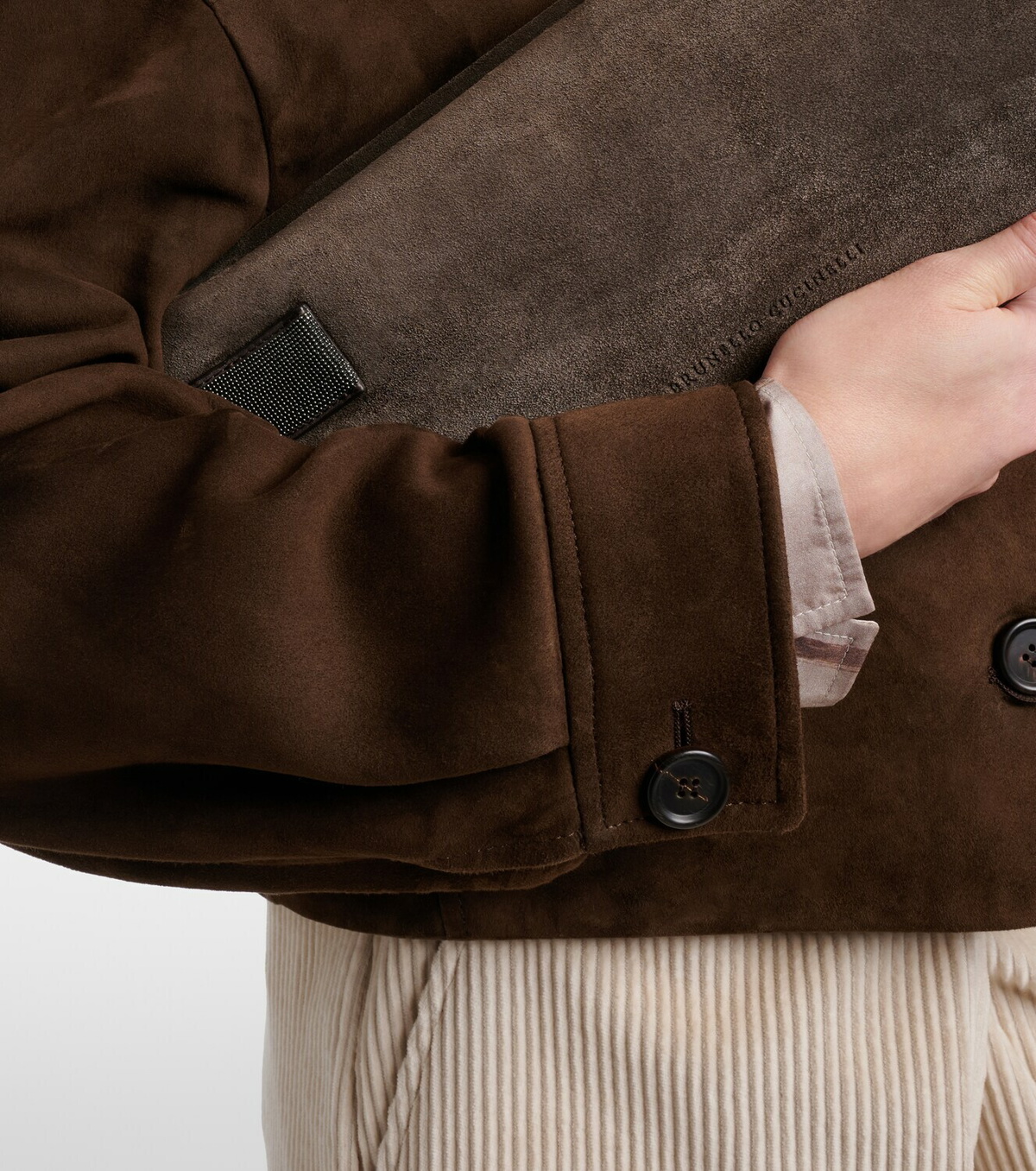 Brunello Cucinelli Cropped suede jacket
