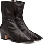 Lauren Manoogian Brown Square Arch Ankle Boots