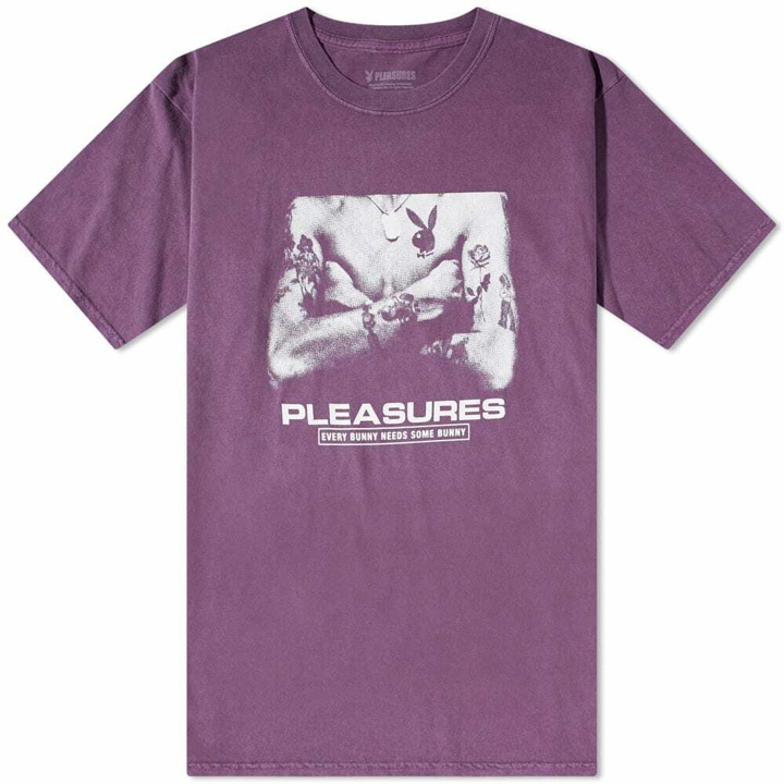 Photo: Pleasures Men's Tough Washed T-Shirt in Purple