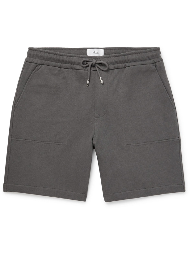 Photo: MR P. - Loopback Cotton-Jersey Drawstring Shorts - Gray - XS