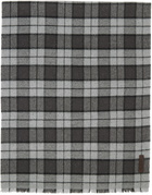 ZEGNA Gray Checked Scarf