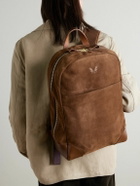 Bennett Winch - Leather-Trimmed Suede Backpack