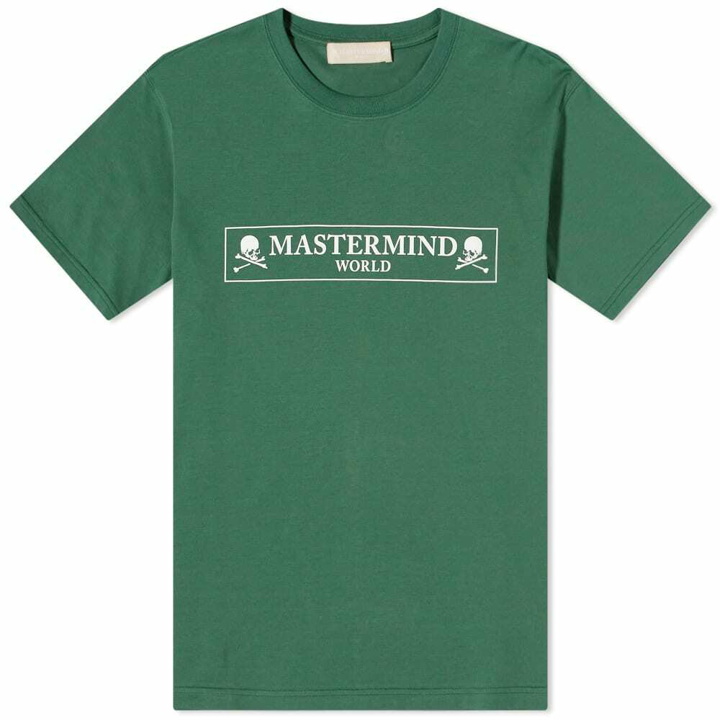 Photo: MASTERMIND WORLD Men's Regular Box Logo T-Shirt in Dark Green
