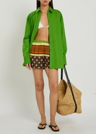 Faithfull The Brand Tia Patterned Satin Shorts Stripe