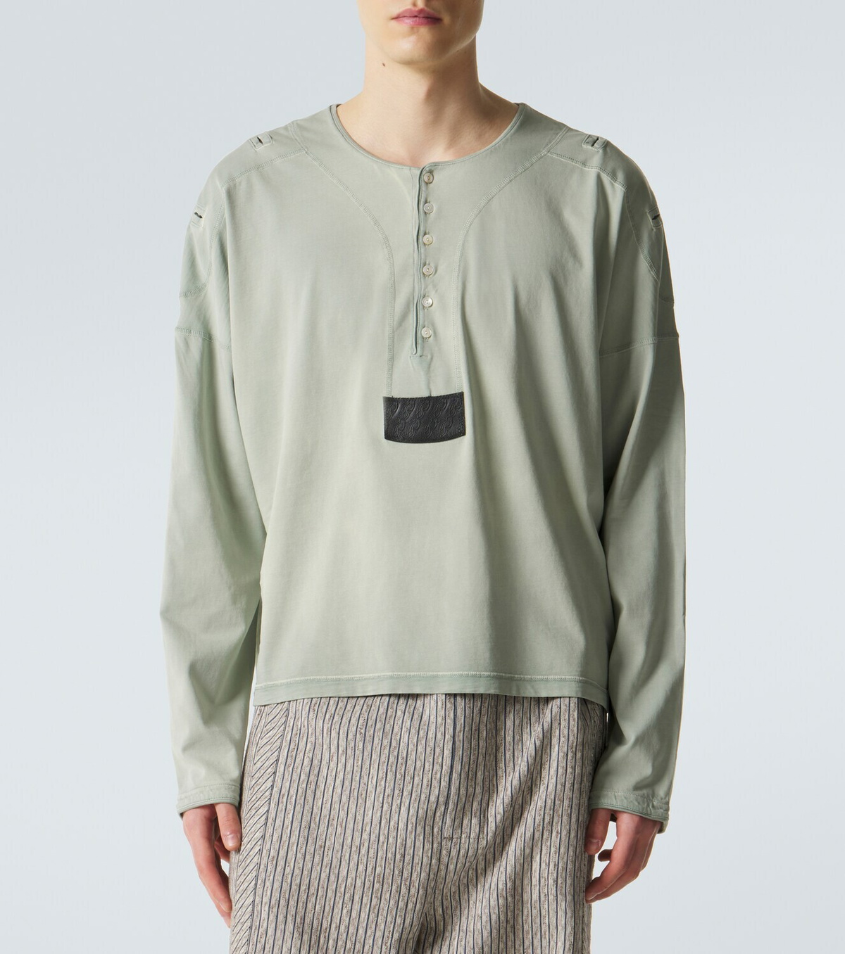 Kiko Kostadinov Sargo cotton Henley shirt