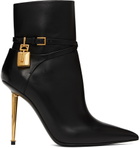 TOM FORD Black Padlock Ankle Boots