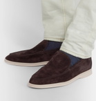 Loro Piana - Summer Walk Suede Loafers - Brown