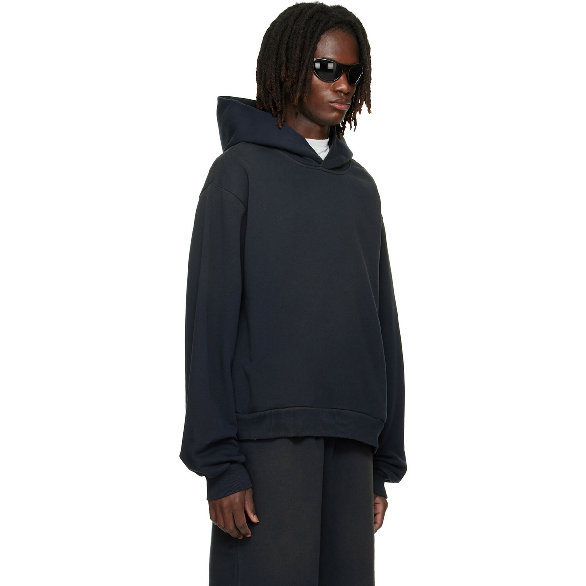 Acne Studios Black Fleece Logo Hoodie