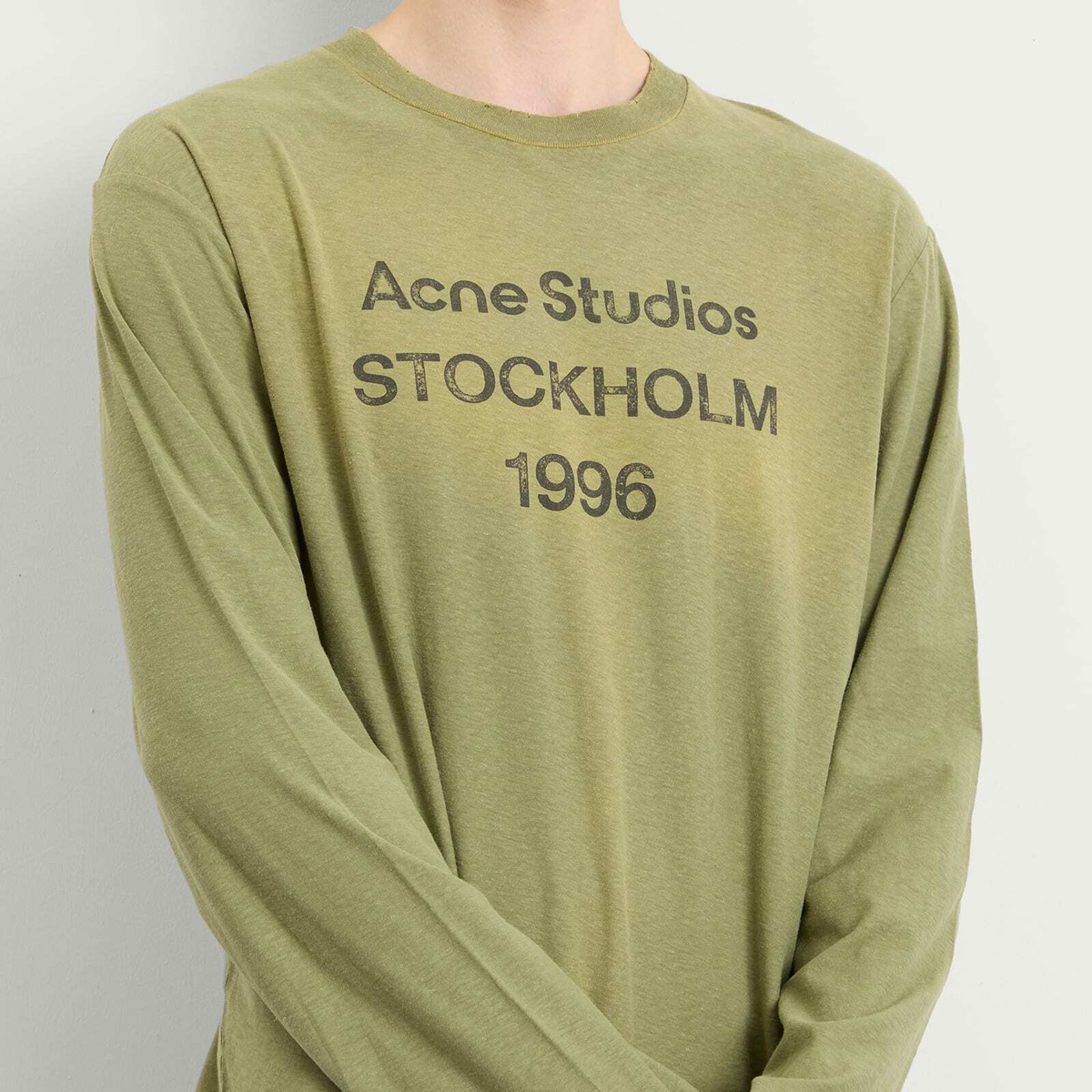 トップス Acne Studios STOCKHOLM 1996 long sleeve Acne Studios T-Shirt Long Sleeve Logo Relaxed | WAKAKUU