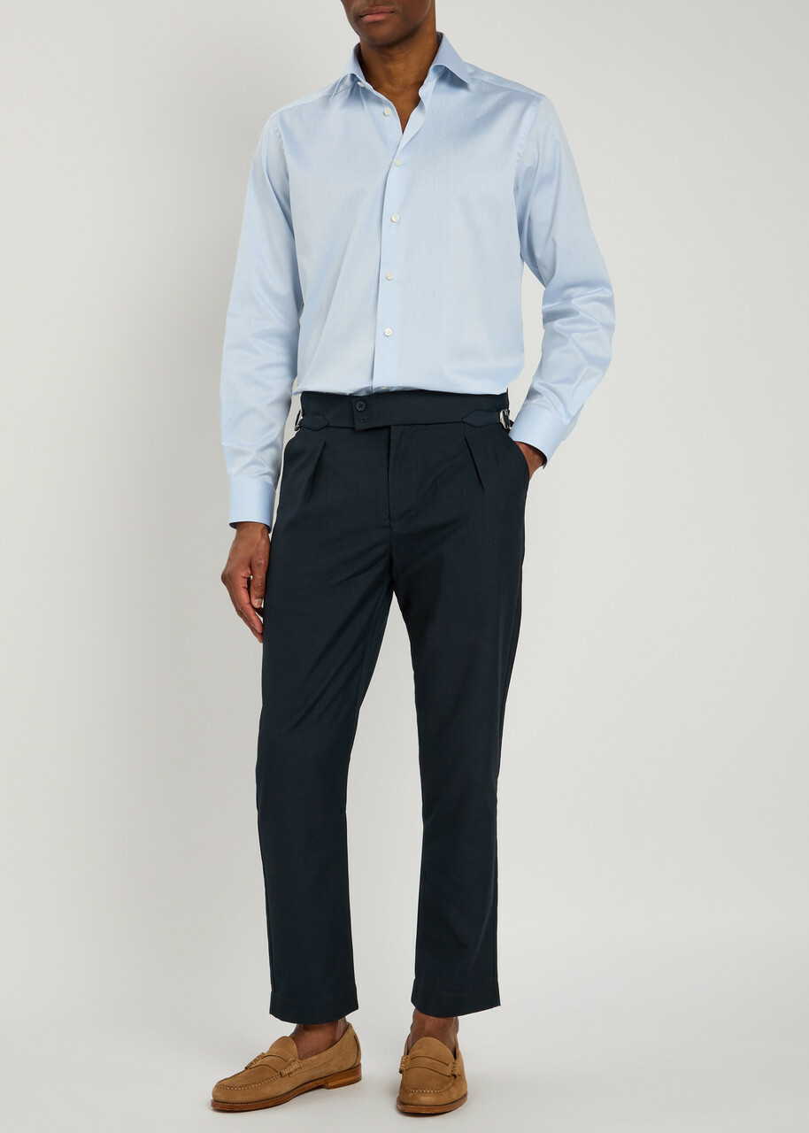 Eton Cotton-twill Shirt Light Blue