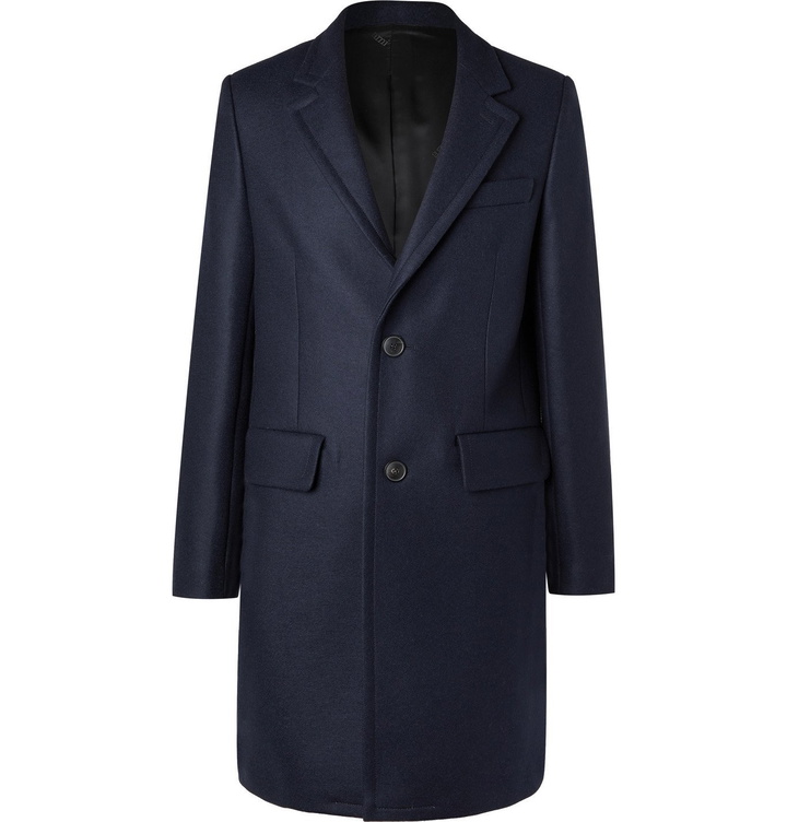 Photo: AMI PARIS - Wool-Blend Coat - Blue